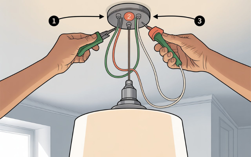 how to install a ceiling lamp