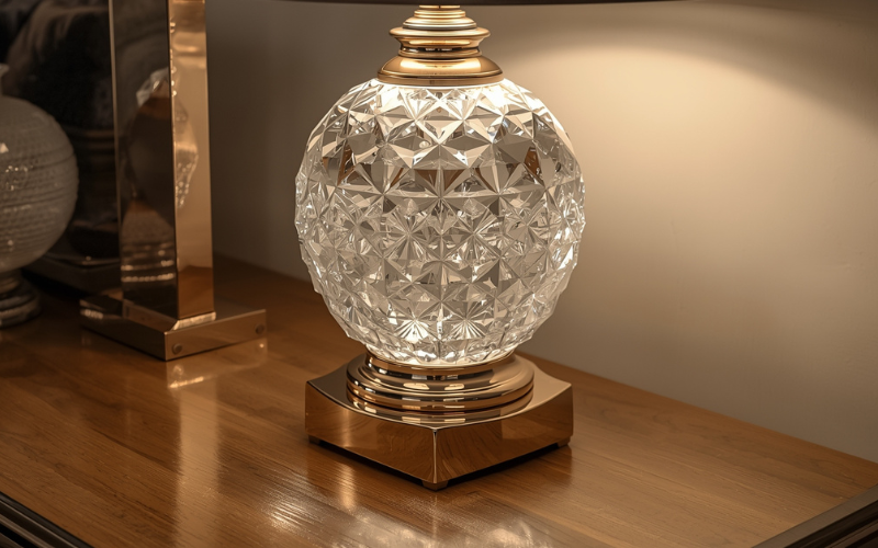crystal lamp table