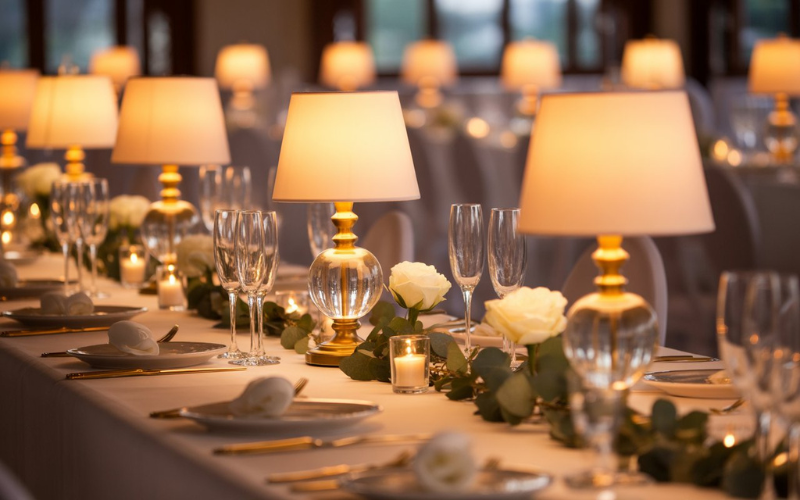 Lamps for wedding tables