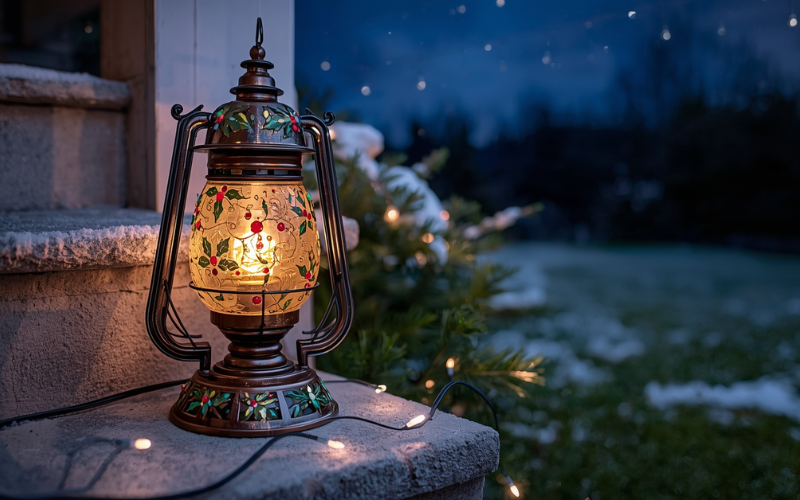 outdoor christmas lamp