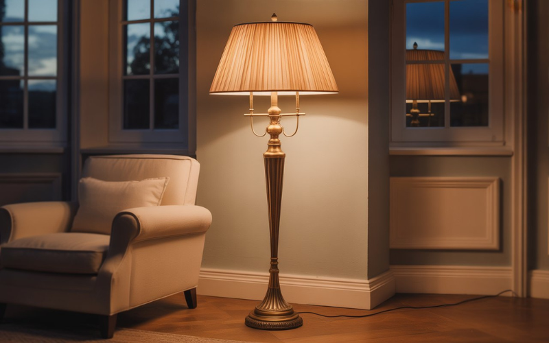 brass floor lamp