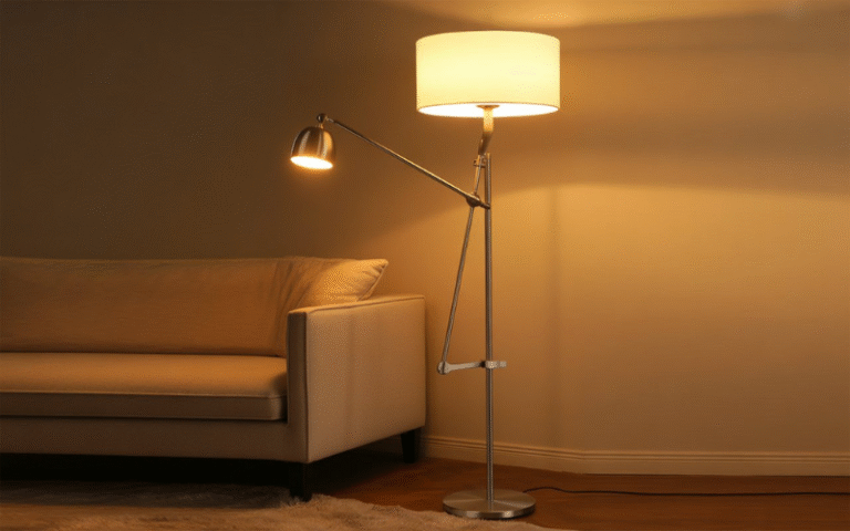 floor lamp with reading lamp