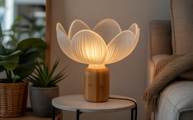 flower in lamp