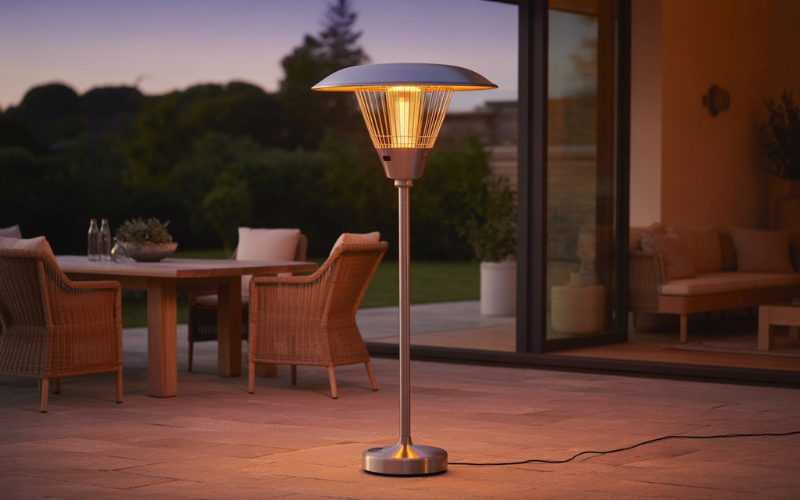 outdoor patio heat lamp