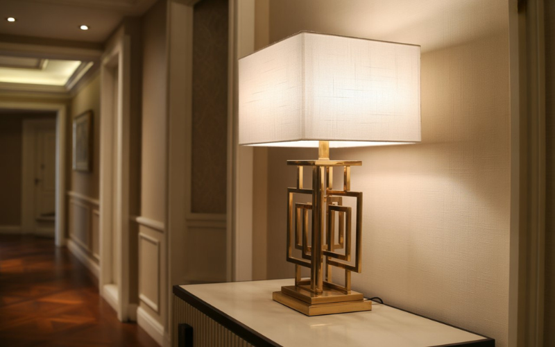 Entryway table lamp
