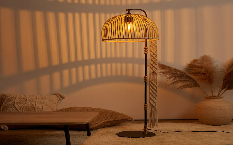 modern boho floor lamp