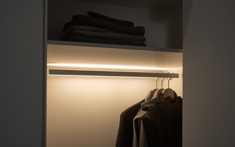 under-shelf closet lamp