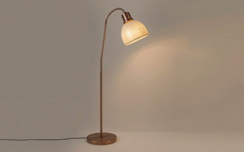 teak retro floor lamp