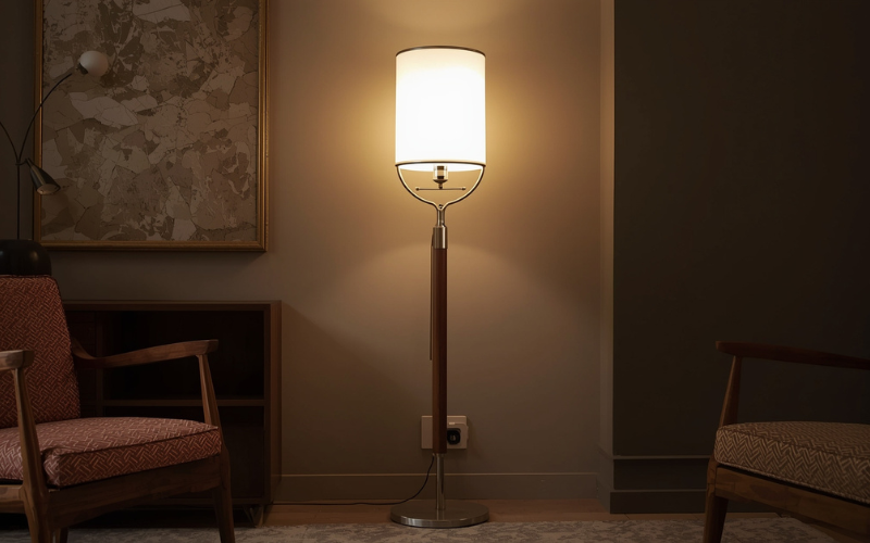 brass retro floor lamp