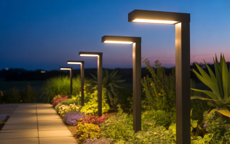 Motion sensor solar LED lamps outdoor
