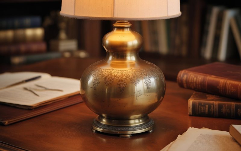  antique brass spotlight