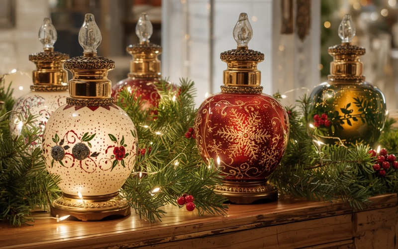 hanging Christmas lantern lights