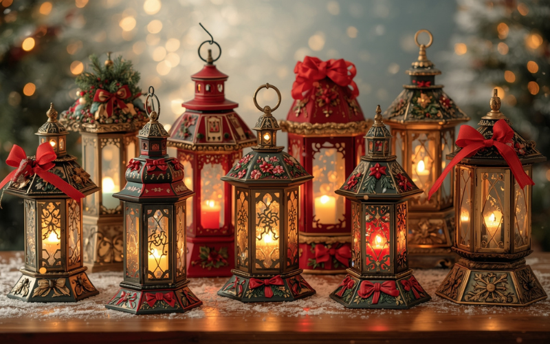 modern small Christmas lamps