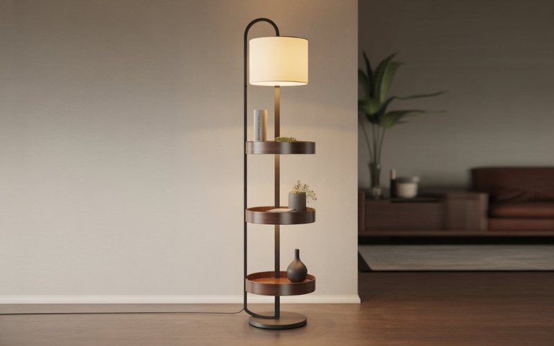 shelf floor lamp