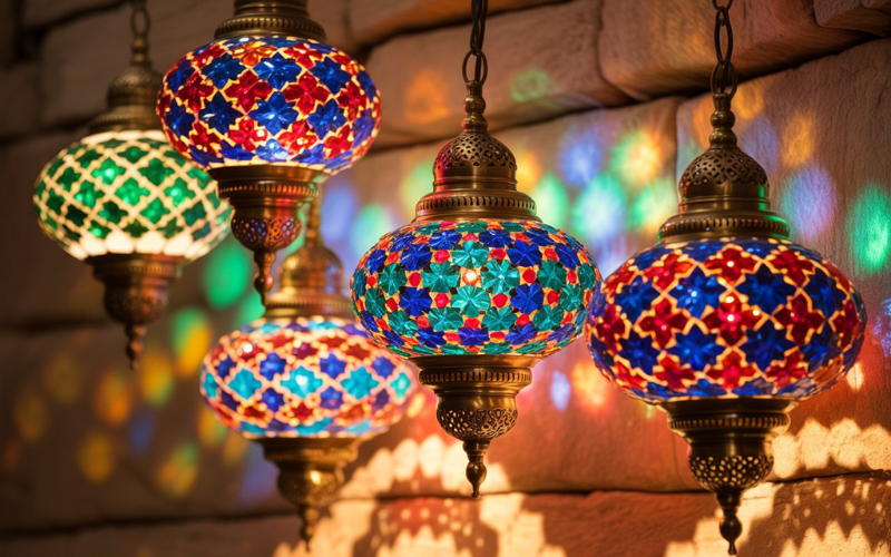 Mosaic Lights and Table Lamps