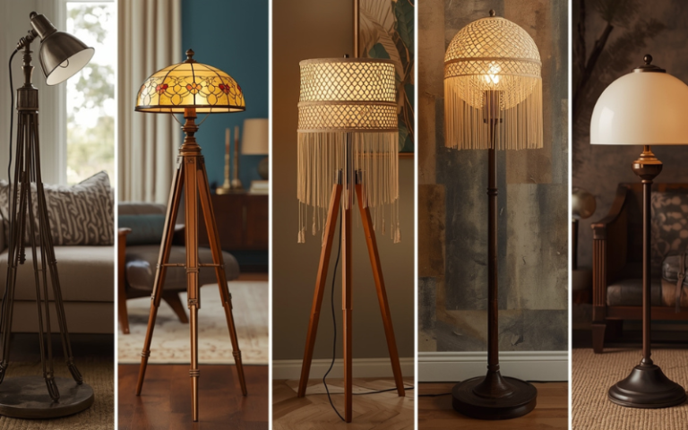 vintage unique floor lamps for living room
