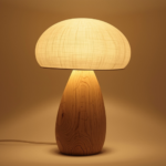 wood mushroom lamp