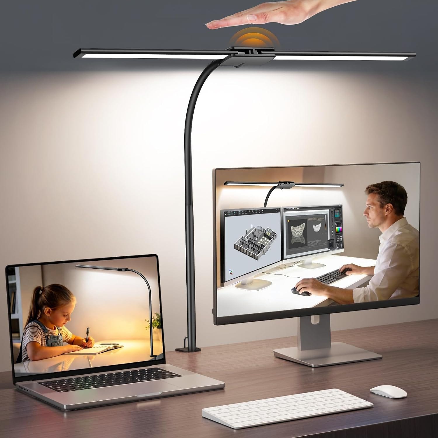 Syrinx Dual-Head Gesture Coverage Lamp