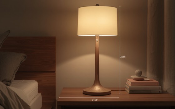 Matching lamp size to side table