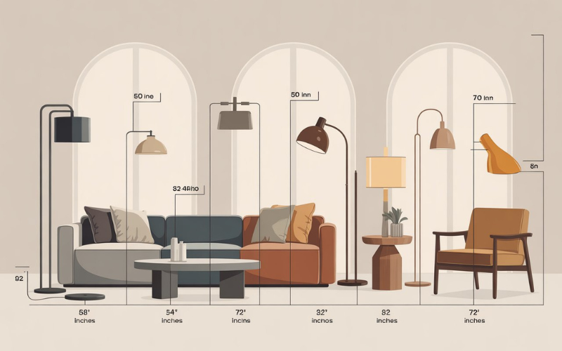floor lamp height for office