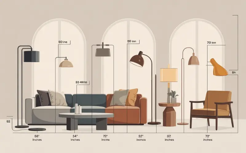 floor lamp height for office